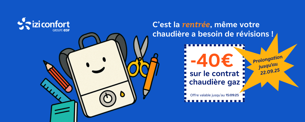 -40€ de réduction contrat entretien chaudière gaz